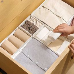 Clothing Wardrobe Storage Linen Pants Storage Box Closet for Underwear Clothing System Sock R231102