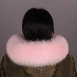 Scarves 100% Real fox Fur Collar Womens Natural Fur Collar Real Fur Shawl fox collar Fur Scraves 231101