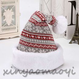 2023 Ball Caps Roll Up Hat Winter Christmas Wool Deer Snow Flannel Adult Knitted Baseball Cap Support Versatility Winter Christmas good