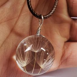 Pendant Necklaces Simple Large Dandelion Necklace For Women Men Christmas Gift Clothes Jewelry Accessories