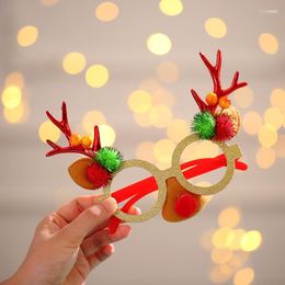 Christmas Decorations Santa Claus Xmas Tree Elk Glasses Frame Merry Po Prop Year 2023 Navidad Kids Gift