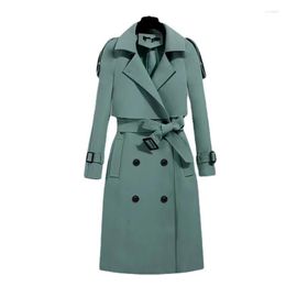 Women's Trench Coats Double Breasted Coat Korean Fashion Women Long Windbreaker Jacket Spring Autumn Slim Ladies Outerwear Manteau Femme