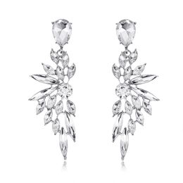 New Bridal Earrings with Crystals Rhinestones Water Drop Earring Bridal Jewellery Findings Wedding Accessories For Brides BW-398