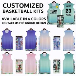 Qqq8 2022 New Adult Child Basketball Jerseys Kits with Personalised Design Top and Shorts Any Team Please Contact Us for Your Customised