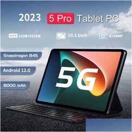 Tablet Pc Vendendo 2023 Wifi 12Gadd512GB 10.1 Polegada 4G Chamada Rede Telefônica Android 12.0 Dual Sim Camera Kids Drop Delivery Computadores Net Dhdaj