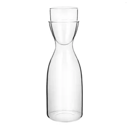 Storage Bottles 1 Pc Beverage Pitcher With Lid Night Water Drinking Glass Bedside Drink Container Clear Kettle