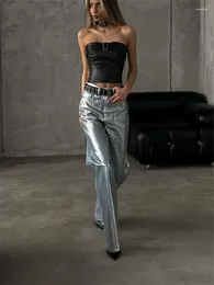 Women's Pants Y2k Baggy Jeans Korean Style Vintage For Women Fashion Cotton Wide Leg 2023 Autumn Elegant Female Trousers