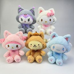 Wholesale cute kitten Cinnamoroll plush toy Kids game Playmate Holiday gift claw machine prizes