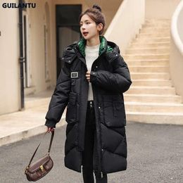 Women's Trench Coats 2023 Winter Fashion Hooded Long Parkas Thick Down Cotton Padded Cold Coat Female Windbreaker Puffer Jacket Overcoat