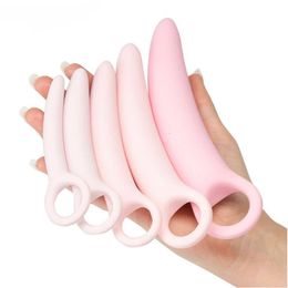 Anal Toys Silicone Stimulating Anal Butt Plug Set Dildo Huge Soft Crescent for Women Sexy Toys for Men Couples Female Sex Shop 231121