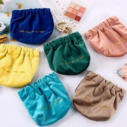 Storage Bags Velvet Elastic Pocket Embroidered High Red Headset Small Bag Portable Sanitary Cotton