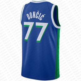 Luka Doncic Kyrie Irving Basketball Jerseys Dirk Nowitzki Maverick City 77 11 Blue Black Edition Green Jersey 2024