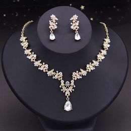 Wedding Jewellery Sets Fashion Pendants Necklaces Earrings for Women Bridal Set Dress Prom Costume Accessories 231101