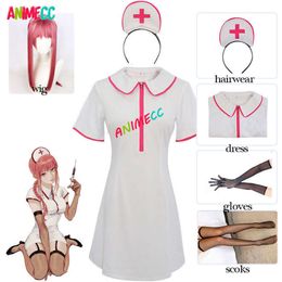 Chainsaw Man Makima Anime Sexy Power Nurse Dress Uniform Cosplay Costume Women Carnival Halloween Party Outfit cosplay