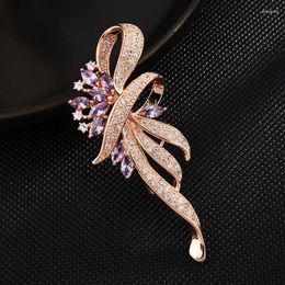 Brooches YYSUNNY Fashion Zircon Flower For Girls Luxury Women's Clothing Accessories High-end Corsage Pin Jewelry Birthday Gift