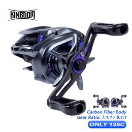 Fly Fishing Reels2 Kingdom Baitcasting Reel 135g Ultra Light Spool Bait 7 1 1 8 1 4kg Micro Monster Shallow Game Coil 231102