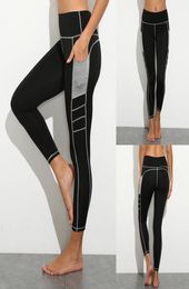 High Waist Tight Running Leggings With Pocket Fitness Yoga Pant Comfortable High Elastic Pants Workout Legging Pants Activewear2224027