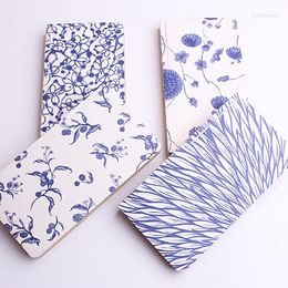 Creative Blue Pattern Hard-face Notebook 48k Stationery Diary Notebooks 126 Sheets School Office Material Supplies (ss-1655)