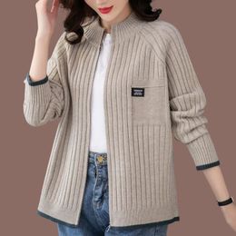 Women's Sweaters Autumn Winter Cardigan Sweater Jacket Women 2023 Fashion Loose Zipper Knitted Coat Female Casual outerwear Ladies 231101