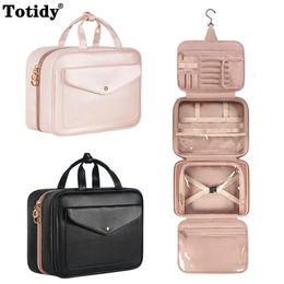 Cosmetic Bags PU Leather Makeup Bag Large Capacity Travel Tote Waterproof Cosmetic Bag Toiletries Storage Bags Ladies Beauty Bag Organiser 231102