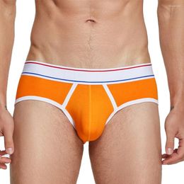 Underpants Sexy Men Underwear Breathable Low Waist Briefs Long Bulge Pouch G-string Thong Sport Panties BuLifting Undies