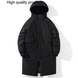 Men's Down Parkas Long Coat Winter Cotton Padded Jacket Men Hooded Oversize Man Outerwear Fashion Loose Thick Warm Coats 231101