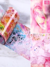 Marble Nail Foil for Manicuring UV Gel Polish Sticker Colourful Flowers Design Transfer Decal Nail Art Decoration Wraps7709201