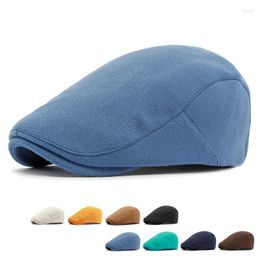 Berets Beret Men Women Autumn Winter Woollen Cap Sboy Caps For Gatsby Painters Hats Gorro Hombre Femenina Boina