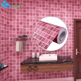 Wallpapers Thicken Kitchen Oil-Proof Film Stovetop Tile Waterproof Self-Adhesive Wallpaper Balcony Bathroom Mosaic Renovation Wall Stickers