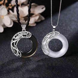 Heaven Officials Blessing Couple Necklaces Moonlight Pendant Necklace For Lovers Friendship Jewelry Valentine's Day Gift Coll2845
