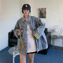 Women's Jackets Denim 2023 Spring Autumn Loose Casual Blue Coats Fashionable Woman Female Outwear Jacket