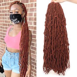 350 Color New Faux Locs Crochet Braiding Hair 18 24 36Inch 21 Strands Kanekalon Soft Faux Locs Hair Synthetic Crochet Hair