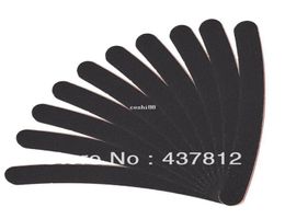 Whole 30pcs Large Long Professional Crescent Art Grit Black Sandpaper File Nail Files for Nail Art Tips Manicure8852965