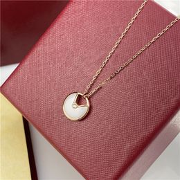 amulet luxury necklace pendant necklaces for woman women Jewellery 18K rise gold white shell mens gold necklace chain designer jewellry free shipping dhgate