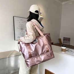 Duffel Bags Women Sports Luggage Travel Bag Lightweight Nylon Waterproof Yoga Fitness Shoulder