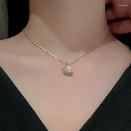 Pendant Necklaces Korean Fashion Natural Pearl Short Necklace Gothic Girl Sexy Collarbone Chain For Woman 2023 Women's Trendy Jewelry