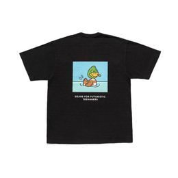 23SS New Classic Woman Men's T-shirts Hip-Hop Cartoon Swimming Pool Mallard Printed Tee Casual Summer Short Sleeve Fashion Breathable High Street Tee TJAMMTX131