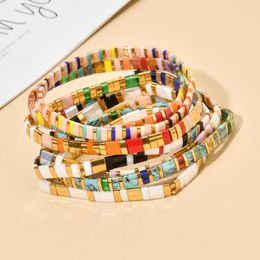 Charm Bracelets 5pcs/lots Random Sets Mixed Colorful Tila Beads For Women Miyuki Boho Summer Pulseras Mujer More Than 1000 Colors