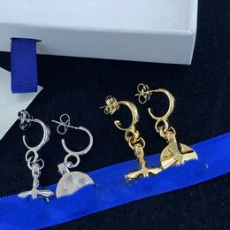 Designer 18k gold-plated earrings for ladies Shamrock letters Trendy Punk for men enamelled Cool Street Ladies 925 Silver Ladies pendant