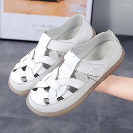 Sandals 2023 Breathable Summer Women's Wrap Soft Sole Versatile Outdoor Beach Shoes Hollowed-out Flat