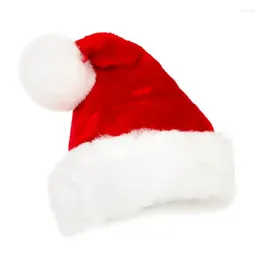 Berets 1PCS Christmas Hats Caps Santa Claus Xmas Cap Gift Year Soft Warm Plush Women Hat Fashion