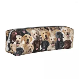 Fashion Labrador Cute Dog Pencil Cases Merry Christmas Pencilcases Pen Kids Big Capacity Bag Students School Zipper Stationery