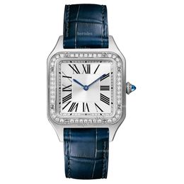 Модные часы Мужские 32 мм Женские 28 мм Часы для пары Ультратонкий дизайн толщиной 0,88 см, более подходящий комплект на запястье с поддержкой из бриллиантов и сапфиров для быстрого снятия