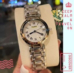 Popular Business Women's Lovers Watch Top Designer Quartz Movement Clock Small Roman Tank Series Simple Skeleton Dial Ultra Thin Bracelet Wristwatch Gifts