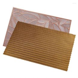 Table Mats UPORS Fashion 4Pcs/Set PVC Placemats Heat Resistant Washable Easy To Clean Dining Mat Non-Slip Pad