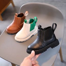 Boots Beauty England Style Chelsea Boots for Kids Girls School Super on-trend Autumn Platform Children Shoes Boys Short Boots F07241 231101