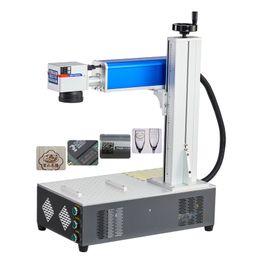 Disassembled LY Desktop mini Fiber Laser Marking Machine upgrade Rotation axis Rolling roller axis 20W 30W 50W Metal Engraving Machine for PVC Plastic Stainless