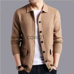 Men's Sweaters New Men Sweater Cardigan Solid Colour Autumn High Quality Business Casual Slim Fit Button Pocket Fashion Male Knit Shirts S-3XL J231102