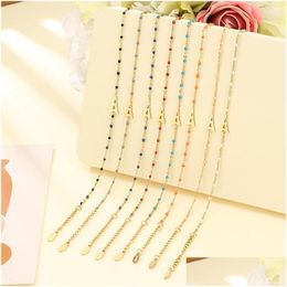 Chain Link Chain Stainless Steel Tower Bracelets For Woman Golden Color Beads Ladies Bracelet Femme 2022 Jewelry Pseiralink Dhgarden Dh3Fu