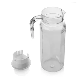 Hip Flasks Drink Tie Pot Juice Jug Fridge Water Coffee Pitcher Milk Storage Refrigerator Jar 1100ml Heat-resisting